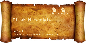 Mituk Mirandola névjegykártya